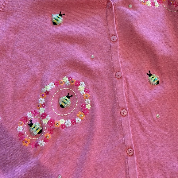 CJ banks pink bumble bee sweater. Size X - Picture 4 of 4